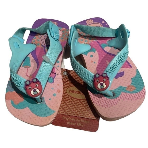 Havaianas Other - NWT Havaianas Bear Mermaid Flip Flop Sandal Baby Toddler  SZ 4